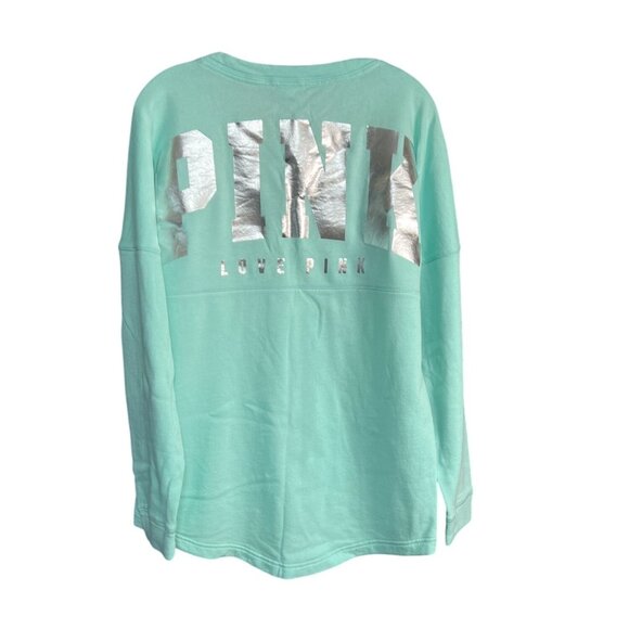 Victorias Secret PINK  Long Sleeve Shirt W/ Metallic Dog & Logo - Picture 1 of 4